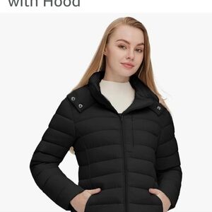 Black Puffer Jacket with Hood